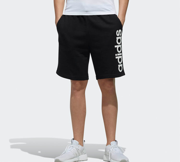 adidas neo Side Large Logo Casual Sports Shorts Black DW8032