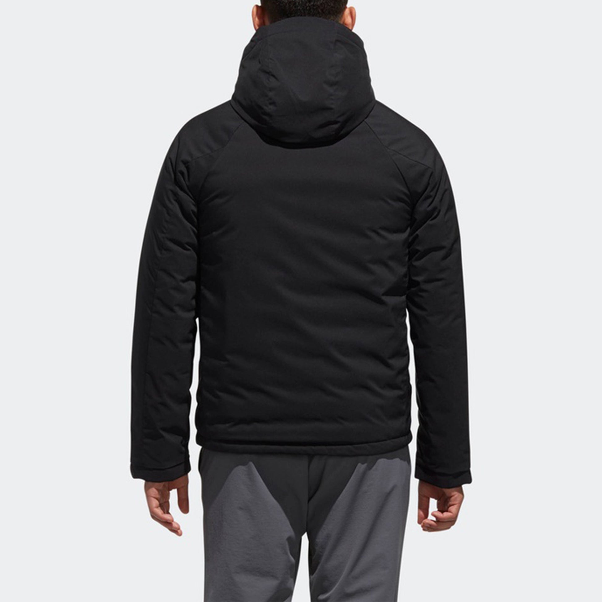 adidas 3stripes Down H Stay Warm raglan sleeve Sports hooded down Jacket Black DM1965