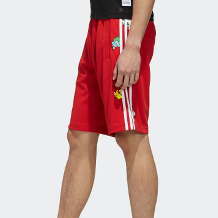 adidas neo X POKMON Crossover Series Pikachu Printing Shorts Red FM0323