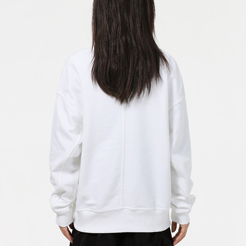(WMNS) Converse All Star Sweatshirts Asia Sizing 'White' 10019811-A07