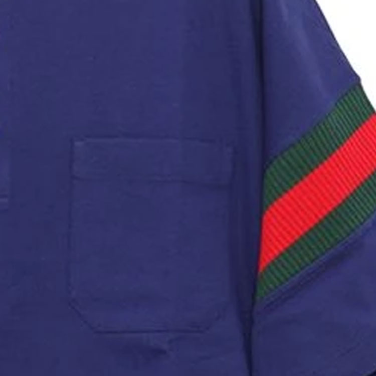 Gucci Cotton Jersey Polo Shirt With Web 'Blue' 715268-XJETR-4030