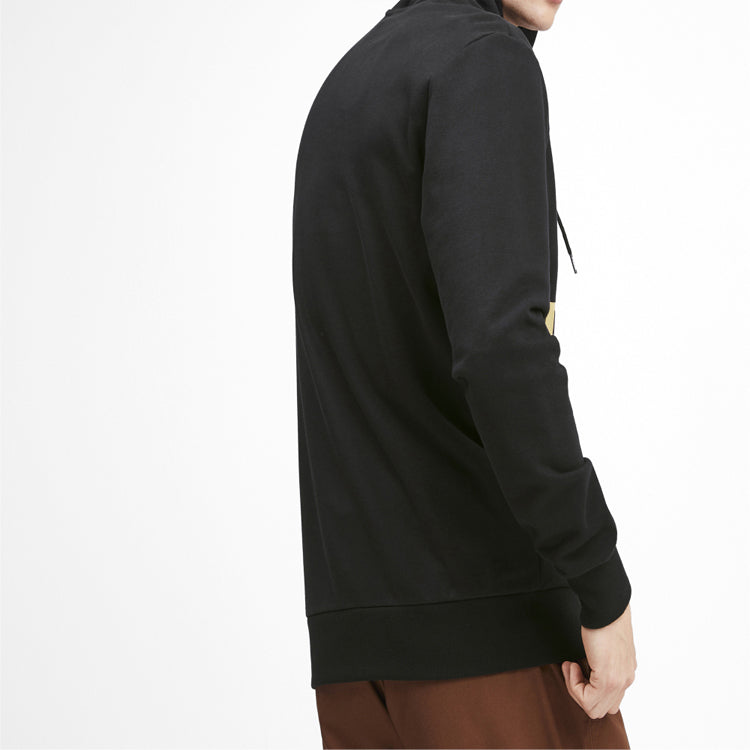 PUMA Classics Gold Color Logo Knit Pullover Black 595907-51