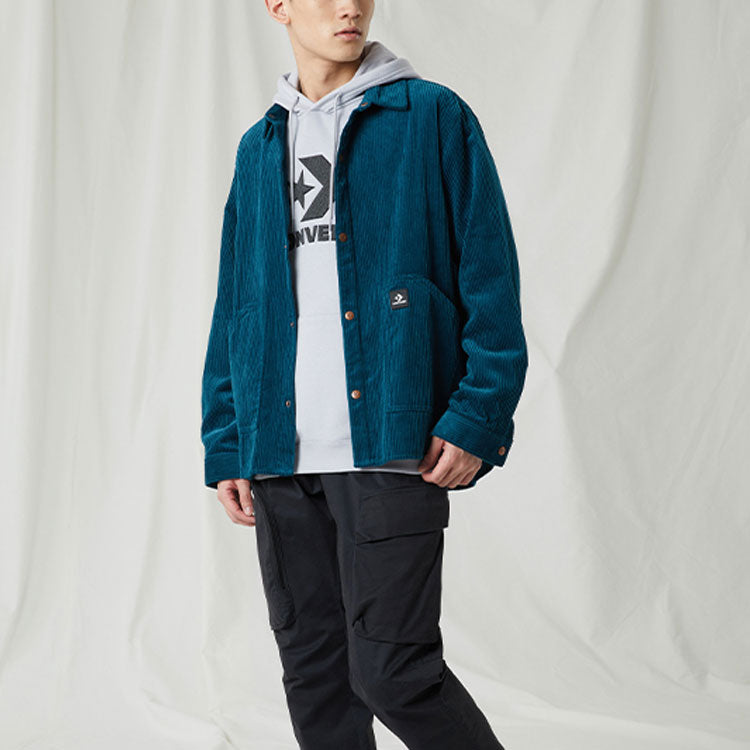 Converse Corduroy Button Shirt Asia Sizing 'Blue' 10024006-A02