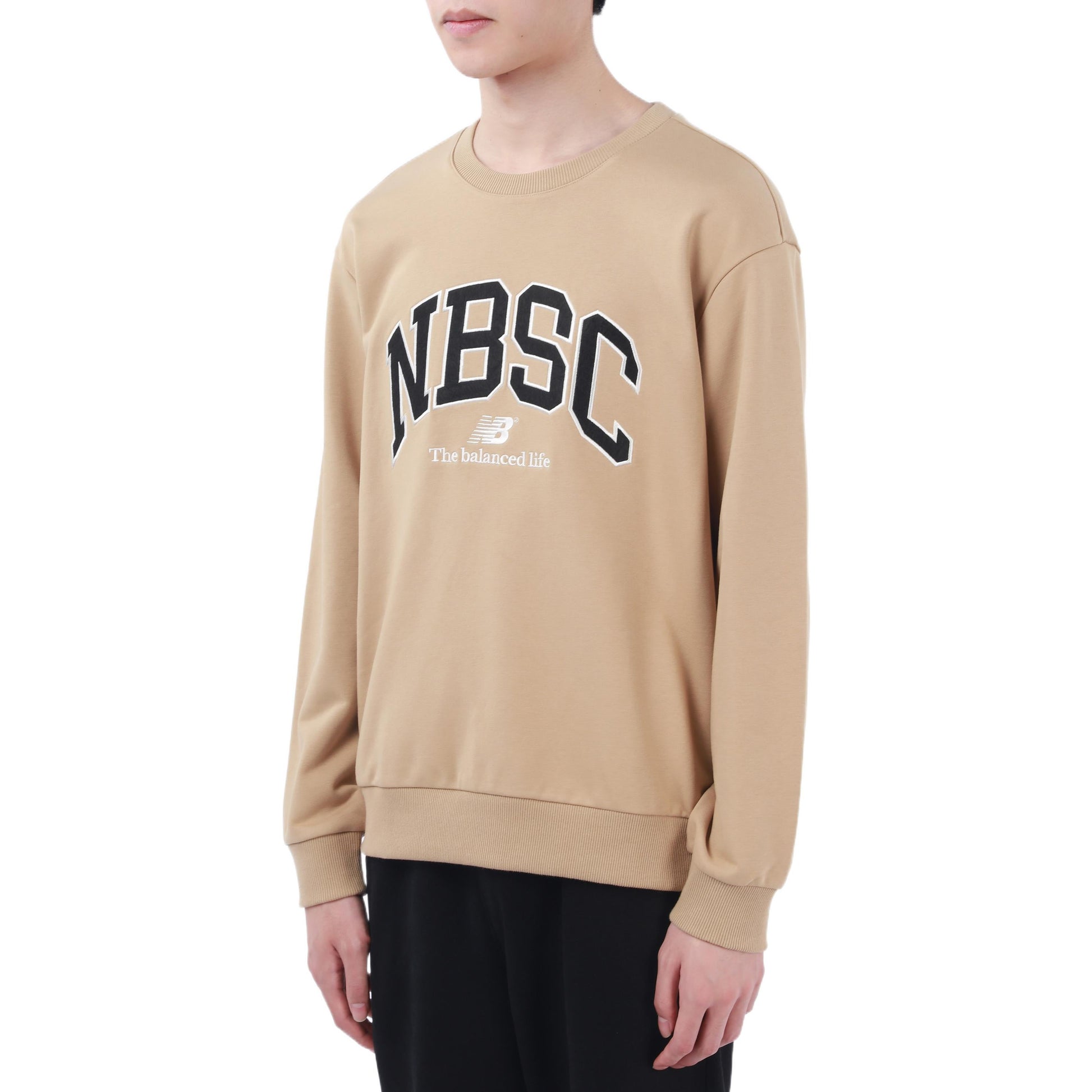 New Balance Logo Crew Neck Sweaters Asia Sizing 'Beige' 5CC44333-BEI
