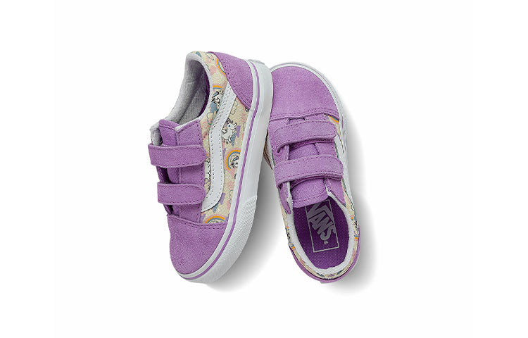 Vans Old Skool V Low Top Casual Skate Shoes Td Purple 'Pink White' VN0A4VJJBD9