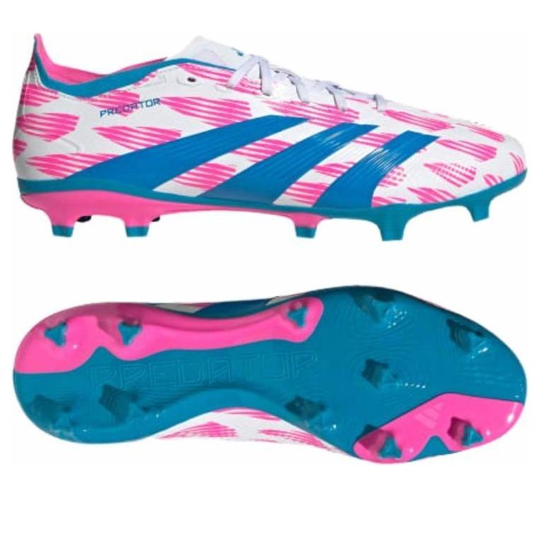 adidas Predator League FG 'Cloud White Solar Blue Solar Pink' IG6262