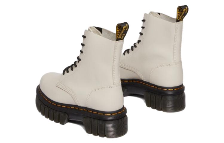 (WMNS) Dr. Martens Audrick Nappa Leather Platform Ankle Boots 'Cobblestone Grey' 27149055