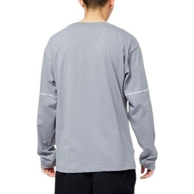 New Balance Essentials Graphic Long Sleeve T-shirt Asia Sizing 'Grey' MT23518-GNM