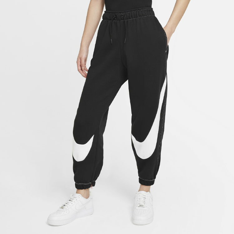 (WMNS) Nike Large Logo Bundle Feet Sports Pants/Trousers/Joggers Black DD5583-010