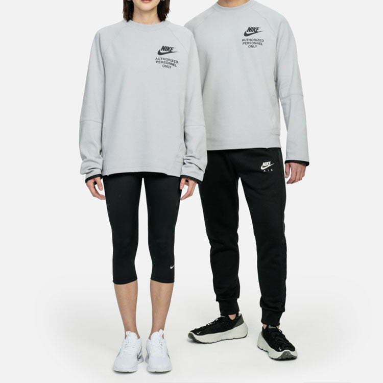Nike Printing Logo Pattern Long Sleeves Unisex Gray DM6555-063
