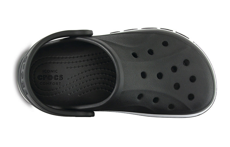 (PS) Crocs Small Crocs Outdoor Flat Heel Beach Sports Black White Sandals 'Black White' 205100-001