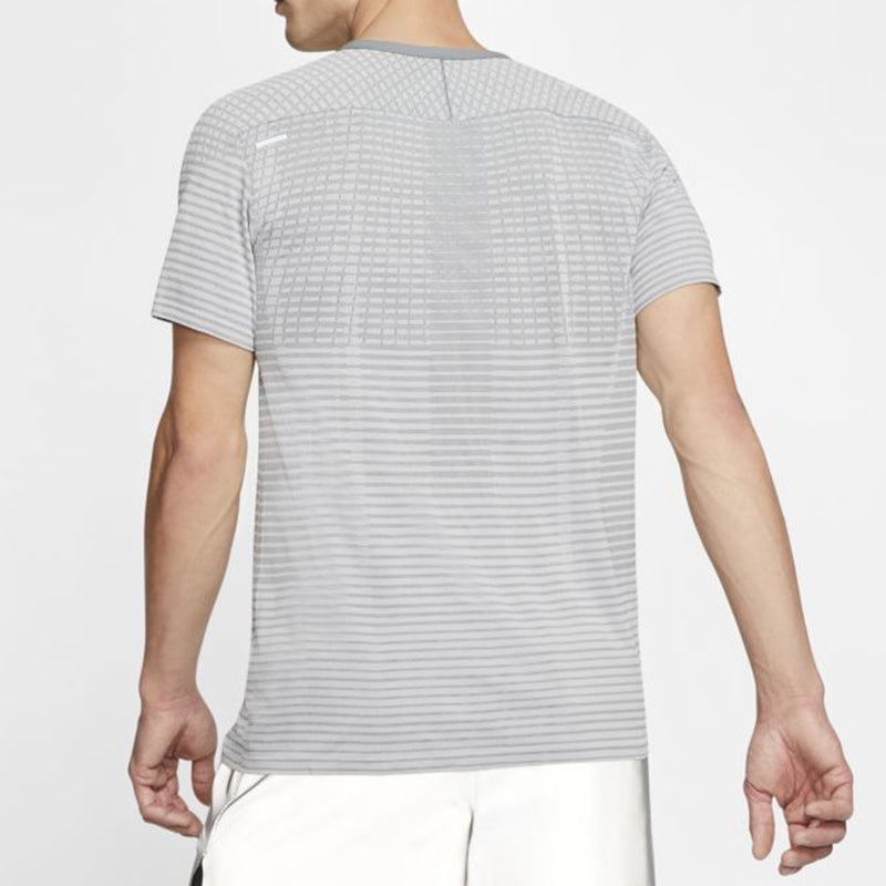 Nike Techknit Ultra Casual Sports Round Neck Short Sleeve light grey CJ5345-084