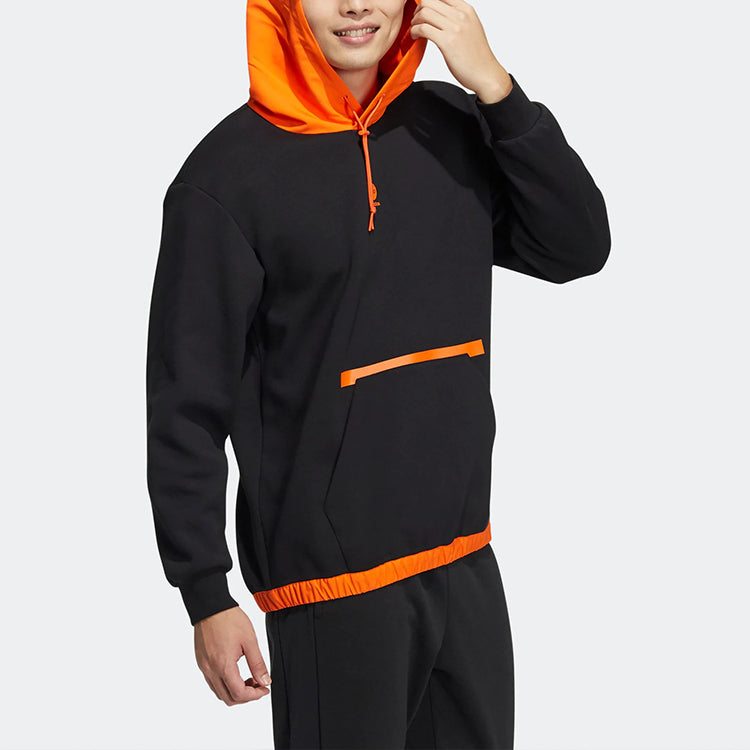 Men's adidas neo Contrasting Colors Thicken Sports Pullover Black HD4634
