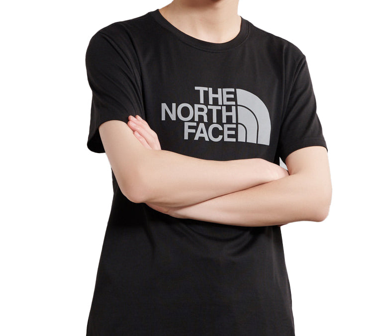 Men's THE NORTH FACE Logo Round Neck Short Sleeve Black 3V7A-V7N