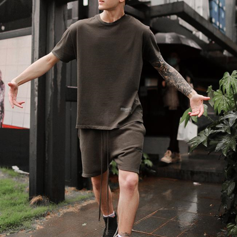 Fear of God Essentials Short Sleeve Black Logo Tee FOG-SS20-002