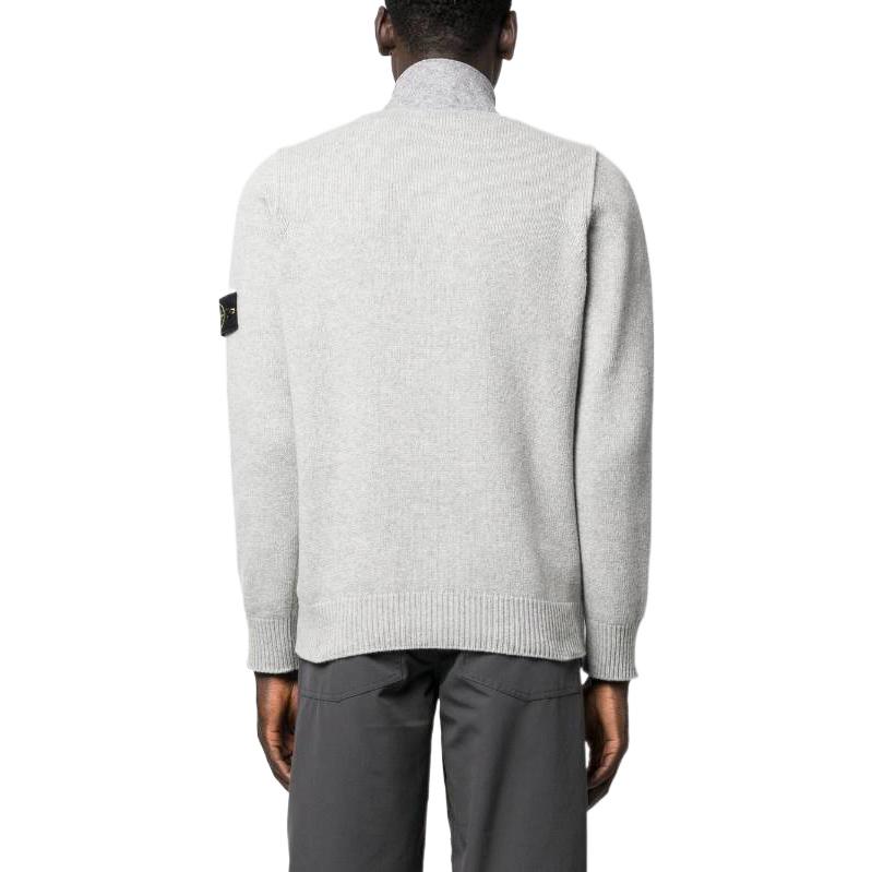 STONE ISLAND Cardigan Sweater 'Grey' 7715547A3-V0061
