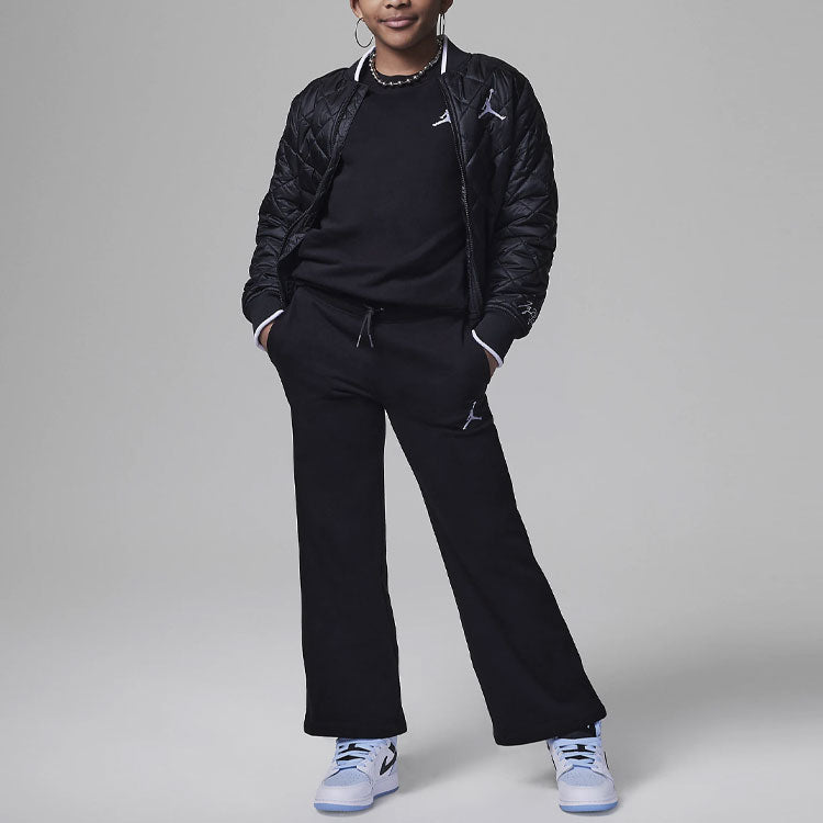 (GS) Air Jordan Icon Play Open Pants 'Black' 45C392-023