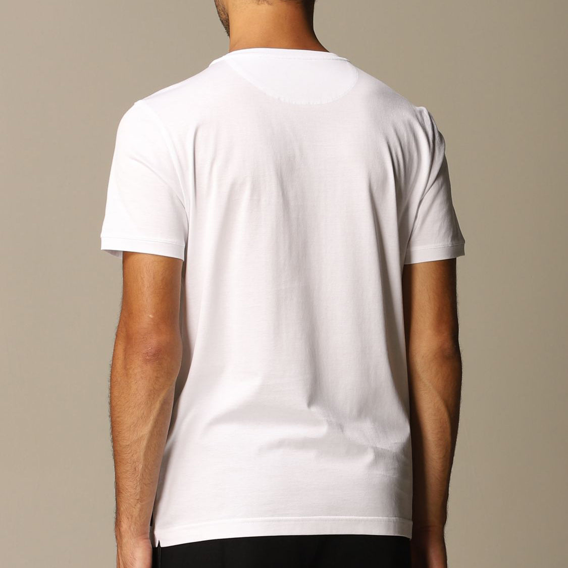 Men's FENDI Pattern Round Neck Short Sleeve White FY0894ACNCF0QA0
