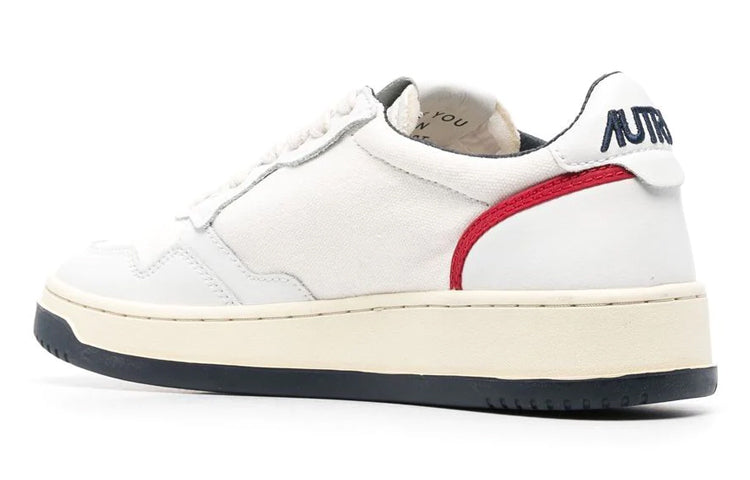 (WMNS) AUTRY Medalist Low Leather and Suede 'White Black and Red' AOLW-CE15