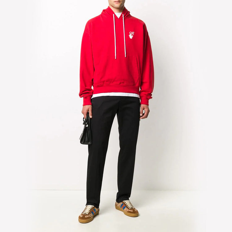 Men's Off-White Painting Arrow Pullover Red OMBB037F20FLE0022501