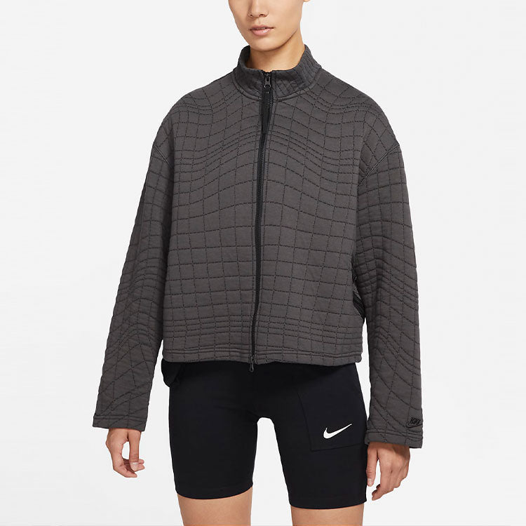 (WMNS) Nike SS22 Full-length zipper Cardigan Jacket Gray DD4633-060