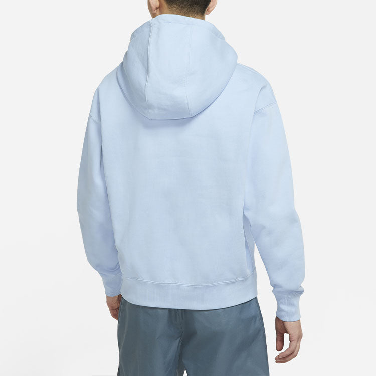 Men's Nike Logo Embroidered Solid Color Fleece Lined Blue DA0316-436