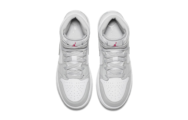 (GS) Air Jordan 1 Retro Mid 'Grey Fog' 555112-012