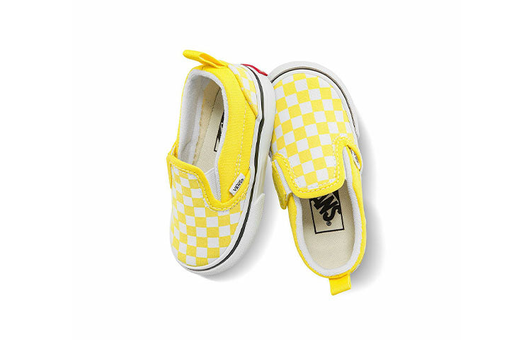 Vans Slip-On V Low Tops Casual Skateboarding Shoes Yellow White VN000UBSABP