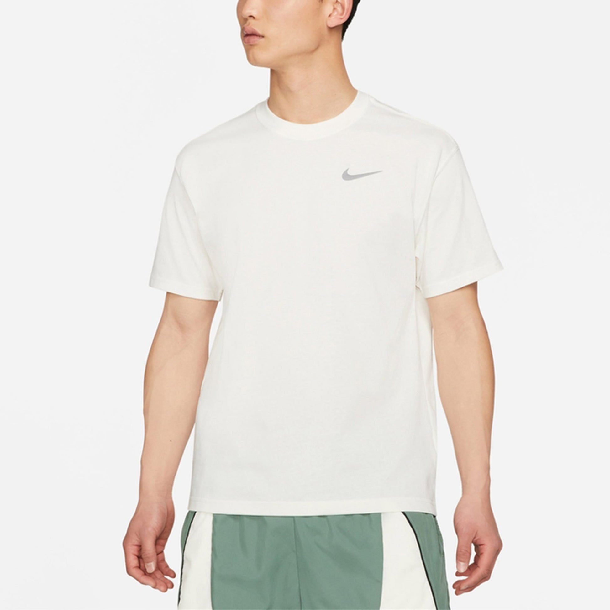Nike Basketball Sports Round Neck Short Sleeve Creamy White DD0827-901