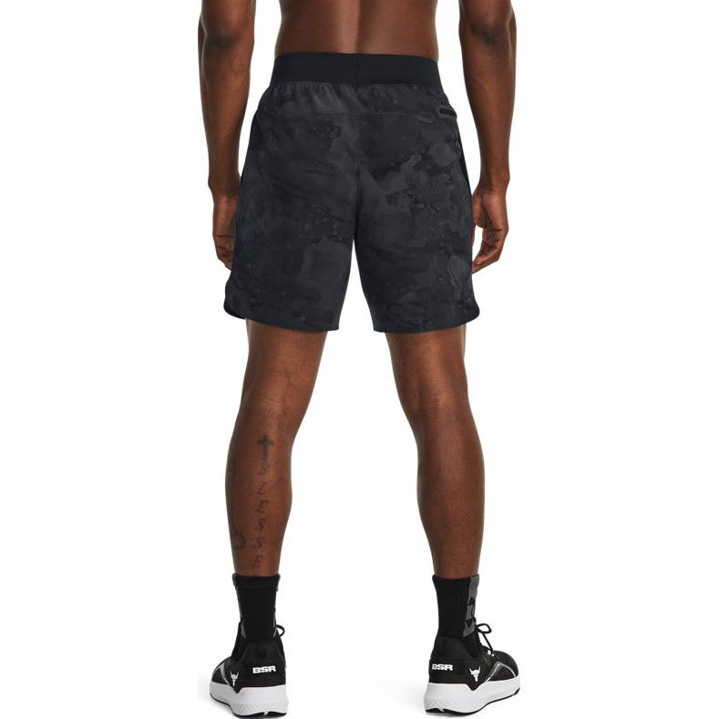 Under Armour Project Rock Unstoppable Camo Shorts 'Black Grey' 1382171-001