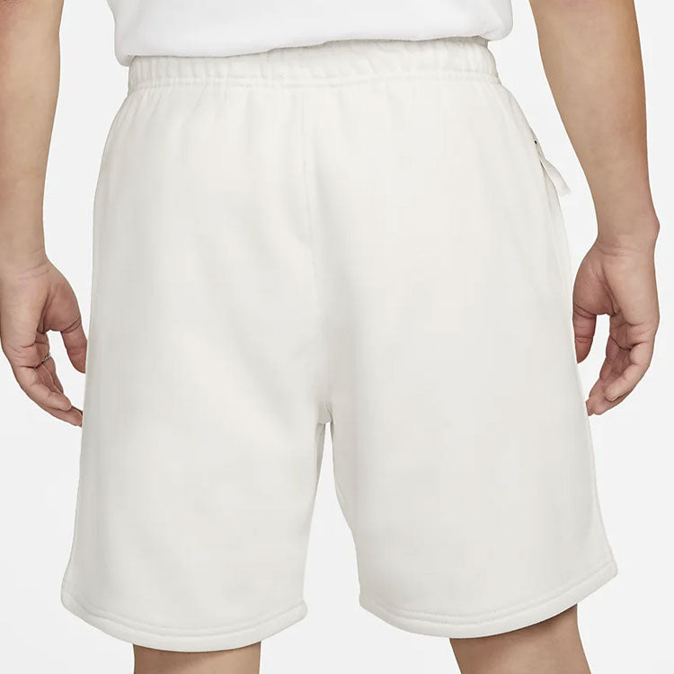 Nike Solid Color Logo Straight Loose Casual Shorts Unisex White DV3056-030