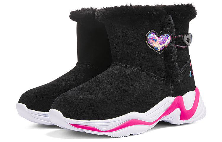 (GS) Skechers Comfy Winter Boots 'Black Pink' 303050L-BKPK