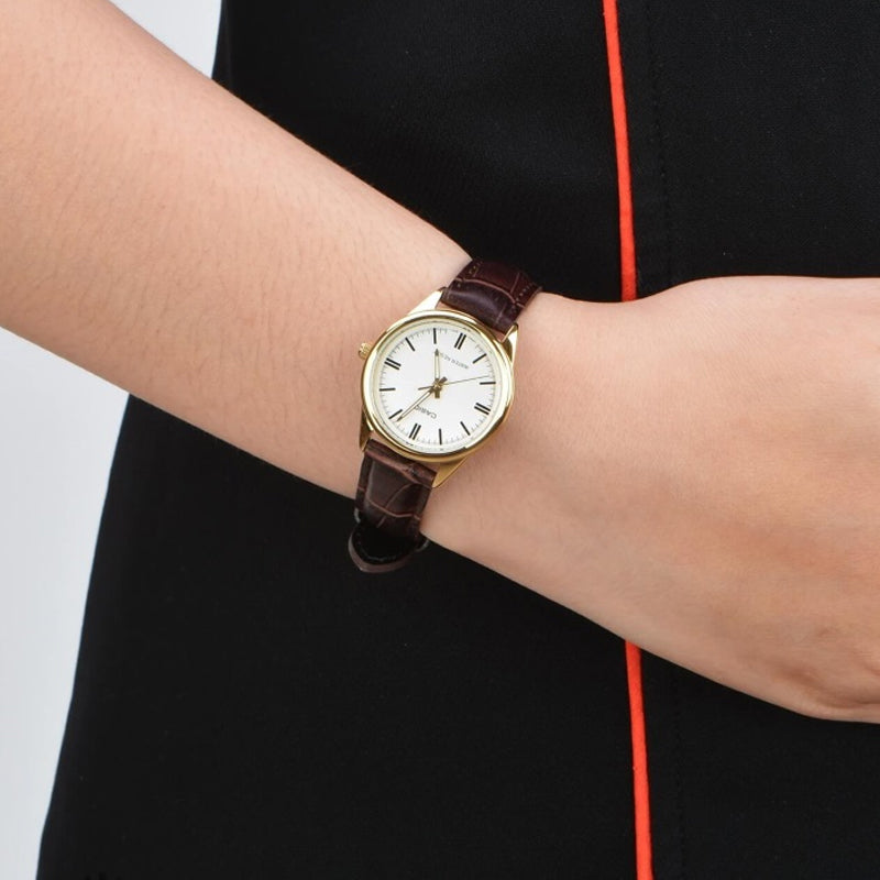 CASIO Quartz Waterproof White Dial White Analog LTP-V005GL-7A