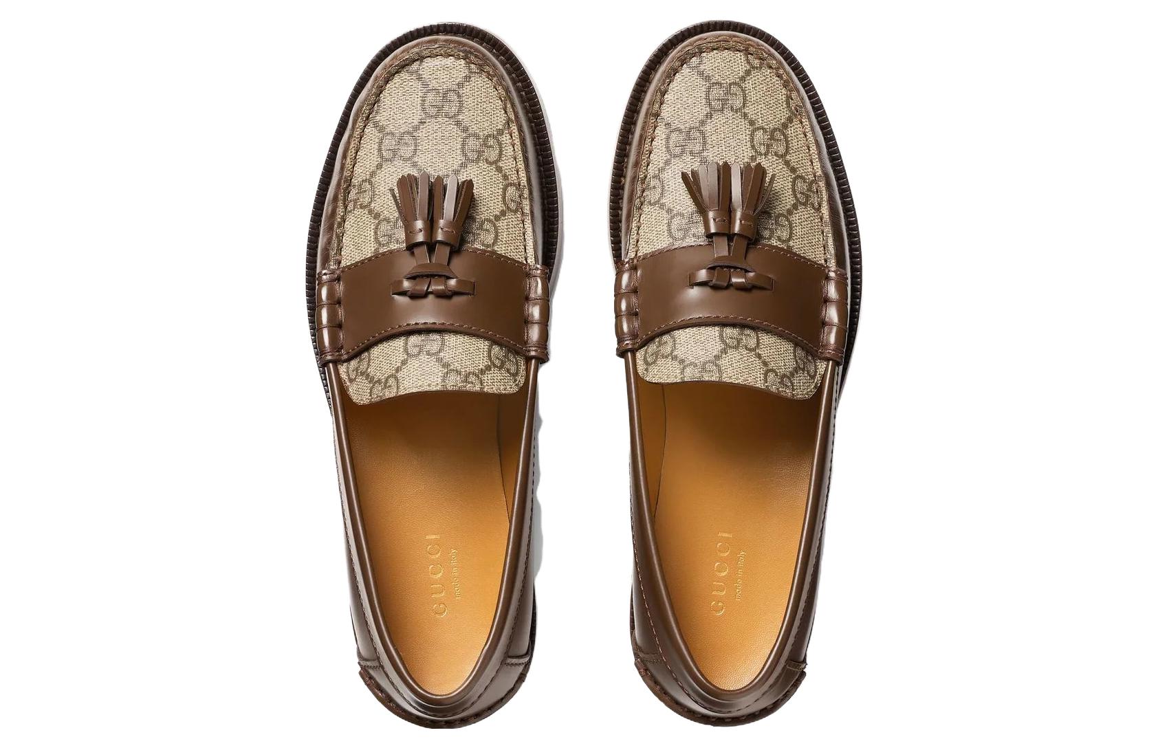 (WMNS) Gucci GG Supreme Canvas Loafers 'Tan Beige' 694866-17X30-2561