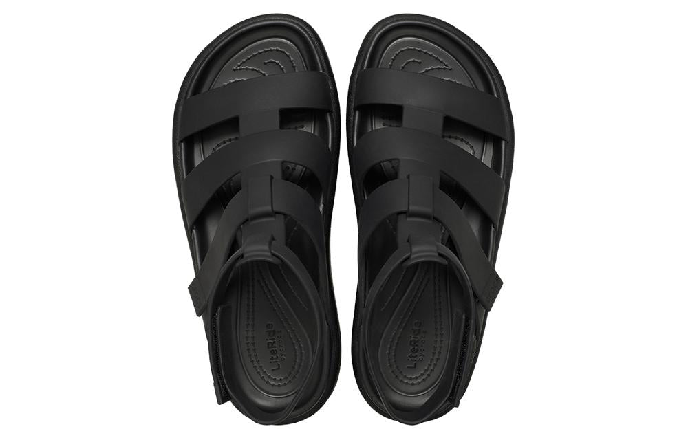 (WMNS) Crocs Brooklyn Luxe Gladiator Sandals 'Black' 209557-060
