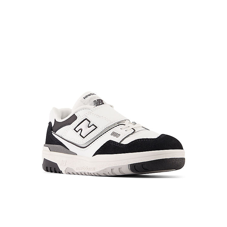 (PS) New Balance 550 Bungee Lace with Top Strap 'White Black' PHB550CA