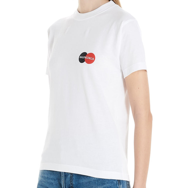Balenciaga Printing Round-neck Short Sleeve White 612964TIV799000