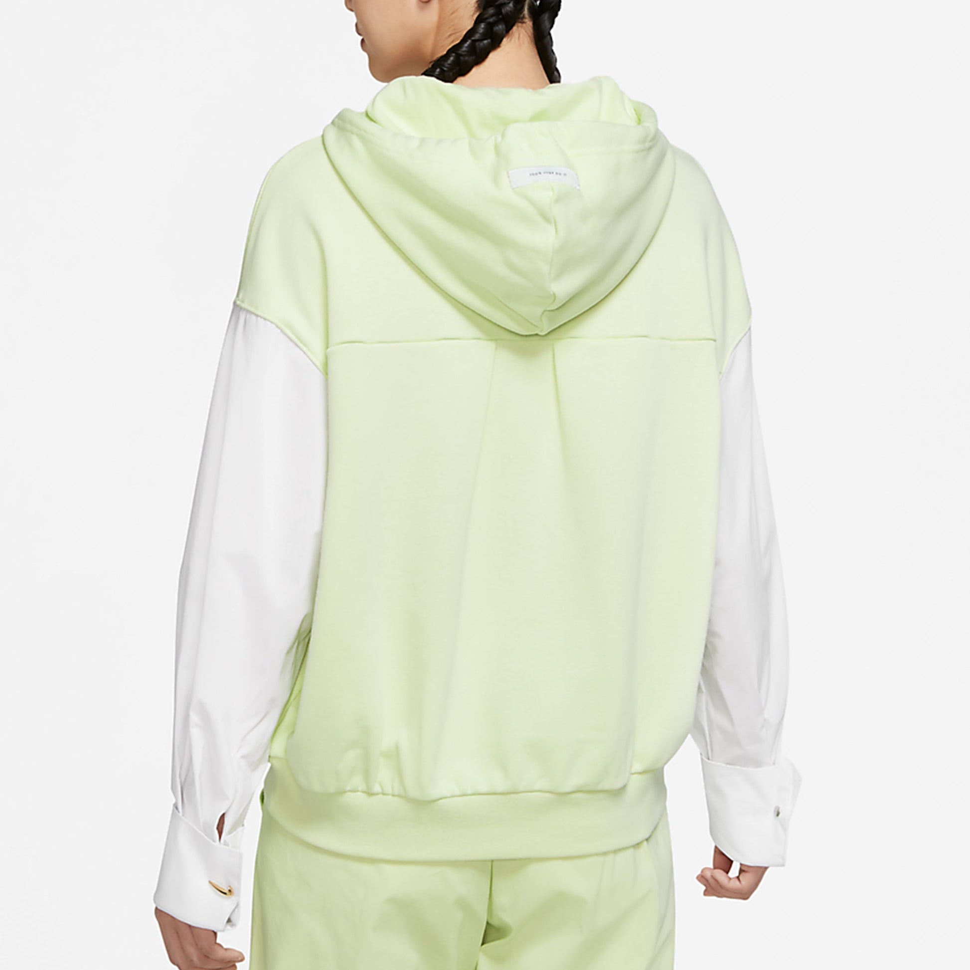 (WMNS) Nike Sportswear Icon Clash Embroidery Logo Hoodie Green/Yellow DD5053-303