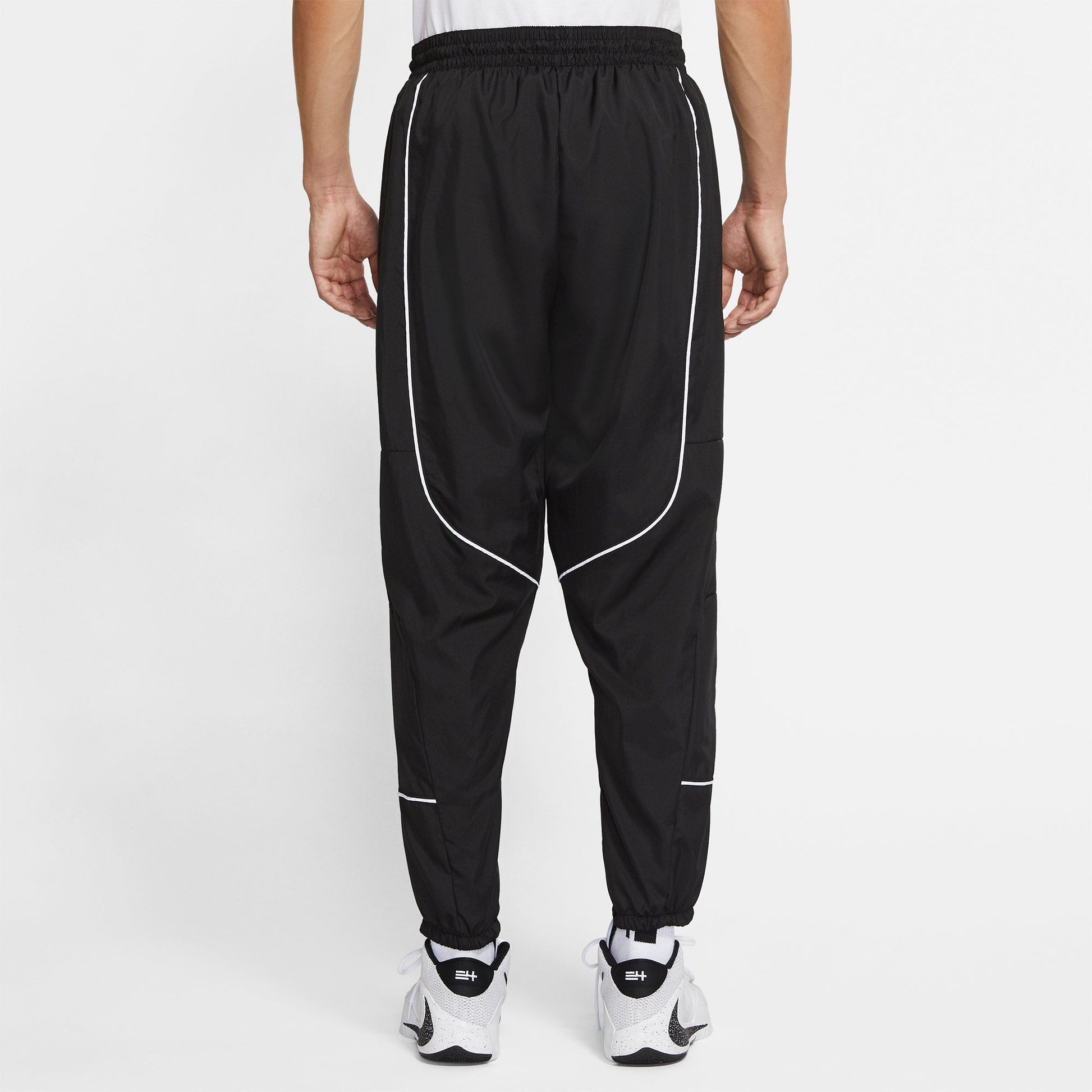 Men's Nike Throwback Casual Basketball Sports Bundle Feet Long Pants/Trousers Autumn Black CV1915-010