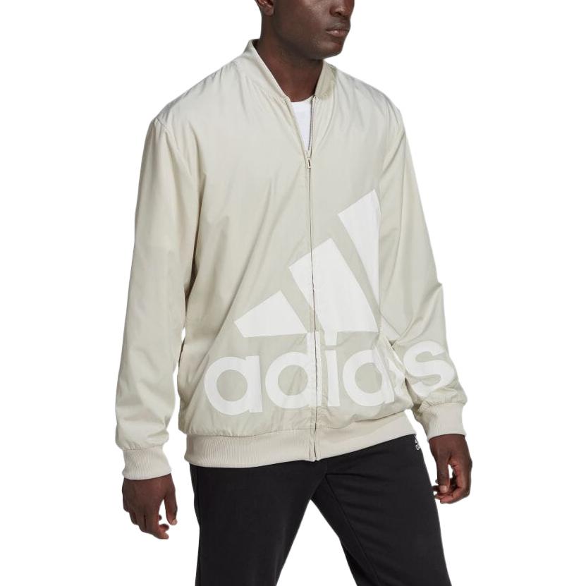 adidas AEROREADY Essentials Giant Logo Woven Windbreaker Jacket 'Aluminium' HL6922