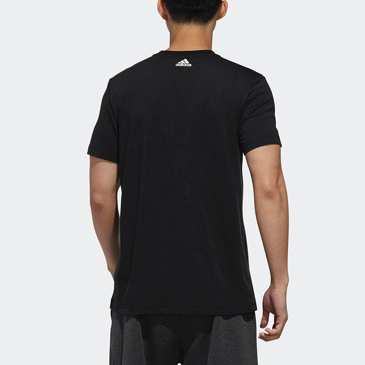 adidas Kc Graphic Casual Printing City Round Neck Short Sleeve Black DY8743