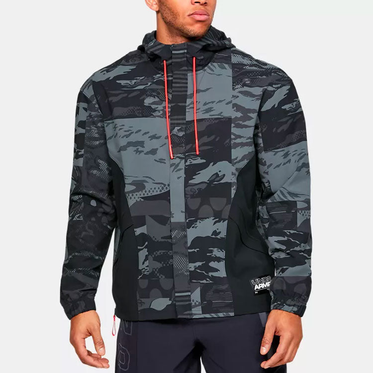 Men's Under Armour Moments Casual Sports Protection Hooded Jacket Black 1351337-001
