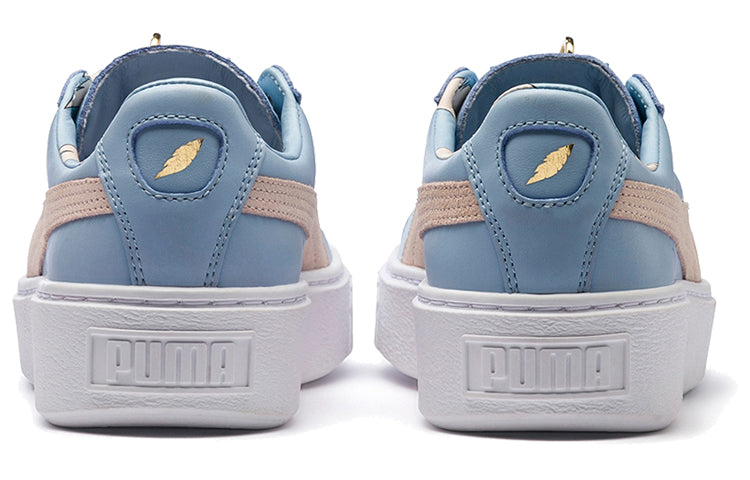 (WMNS) PUMA Basket Platform Coach 'White Blue Brown' 366364-01