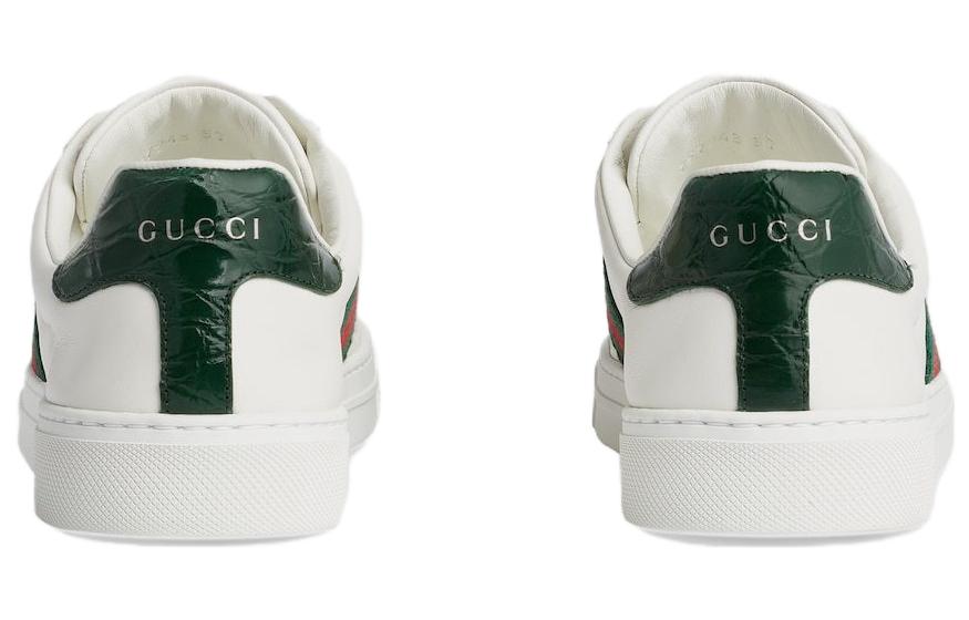 (WMNS) Gucci Ace Leather Sneakers 'White Green Red' 757943-AACAG-9055