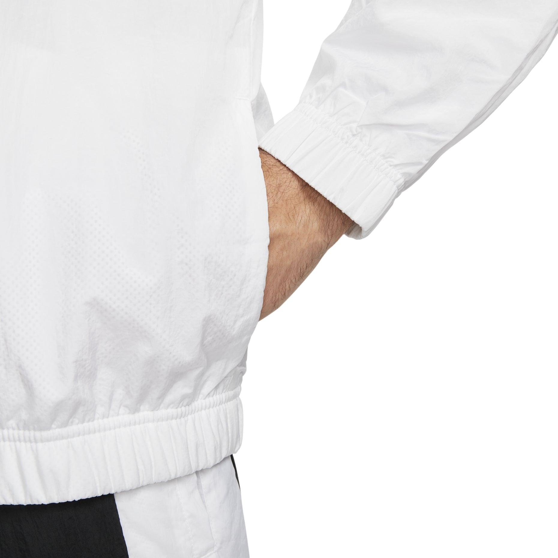 Nike Swoosh Large LOGO Woven Windproof Stand Collar Casual Sports Jacket Asia Edition White AR3133-100