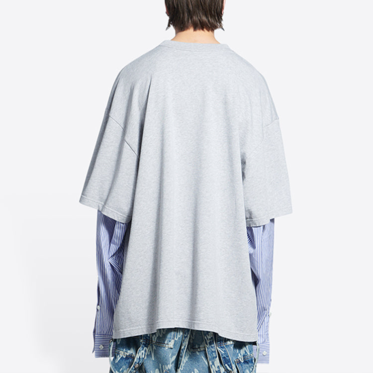 Balenciaga Slime Logo Layered T-Shirt 'Grey' 671401TLVF11203