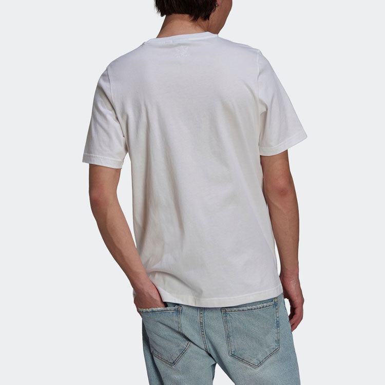 adidas originals Athleisure Casual Sports Printing Logo Round Neck Short Sleeve White GP1971