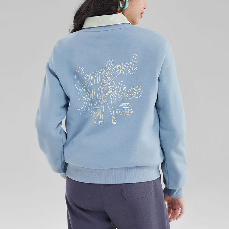 (WMNS) Skechers SKX Long Sleeve Crew Sweater 'Teal' P423W054-0216