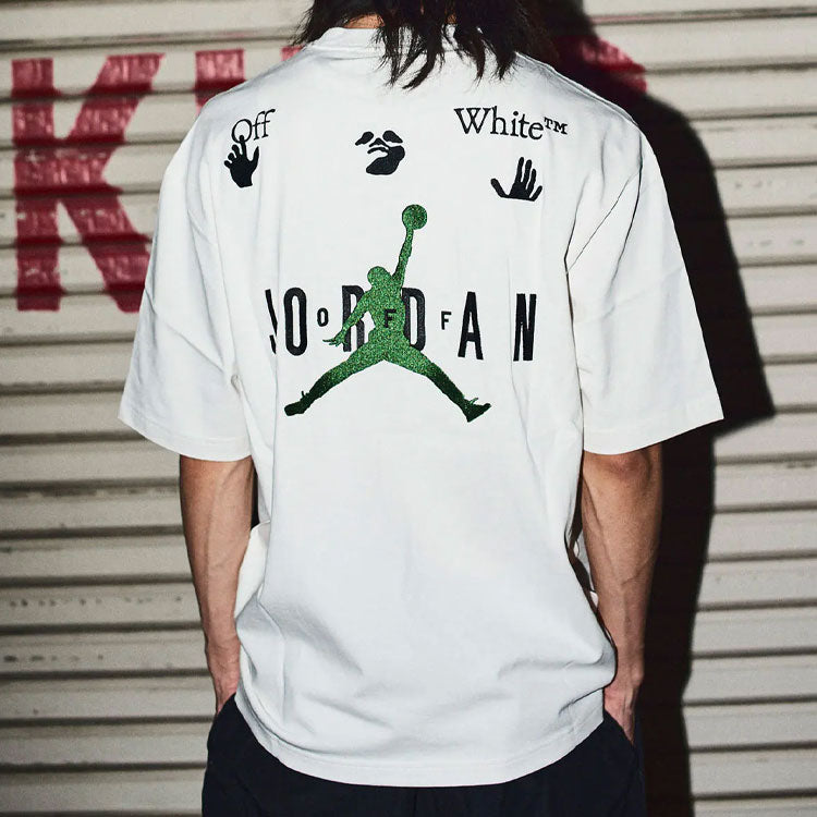 Air Jordan x Off-White MJ T-Shirt Asia Sizing 'White Black Forest Green' DM0062-054