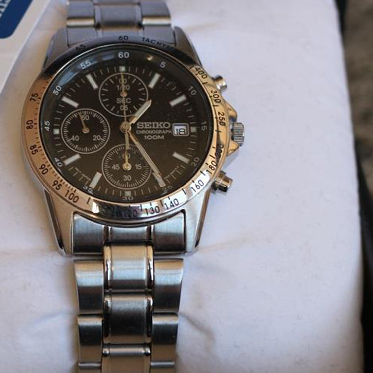 Men's CASIO EDIFICE Series Classic IP Watch Business Analog Mens Black Digital EF-547D-1A1V